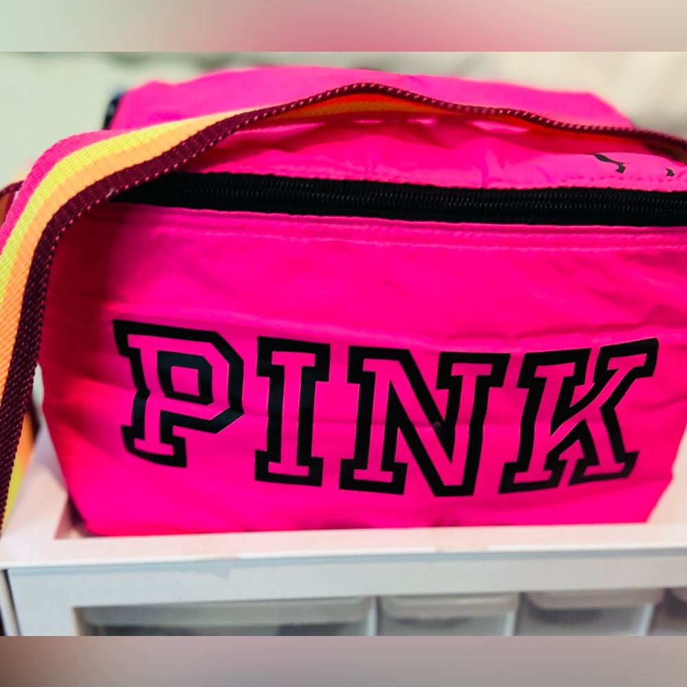 PINK Victoria's Secret Neon Pink Lunch Tote